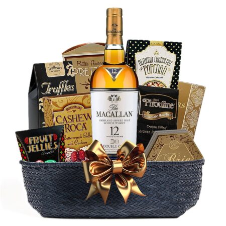 Macallan 12 Year Scotch Whisky Gift Basket