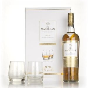 The Macallan Gold – 1824 Series Gift Pack with 2x Glasses Whisky 70cl