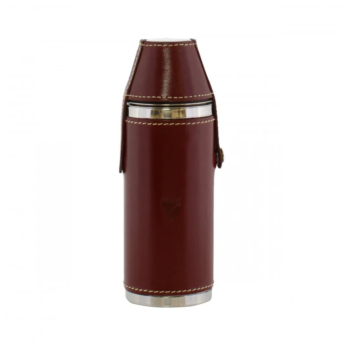 Aspinal of London 8oz Hunter Hip Flask Cognac